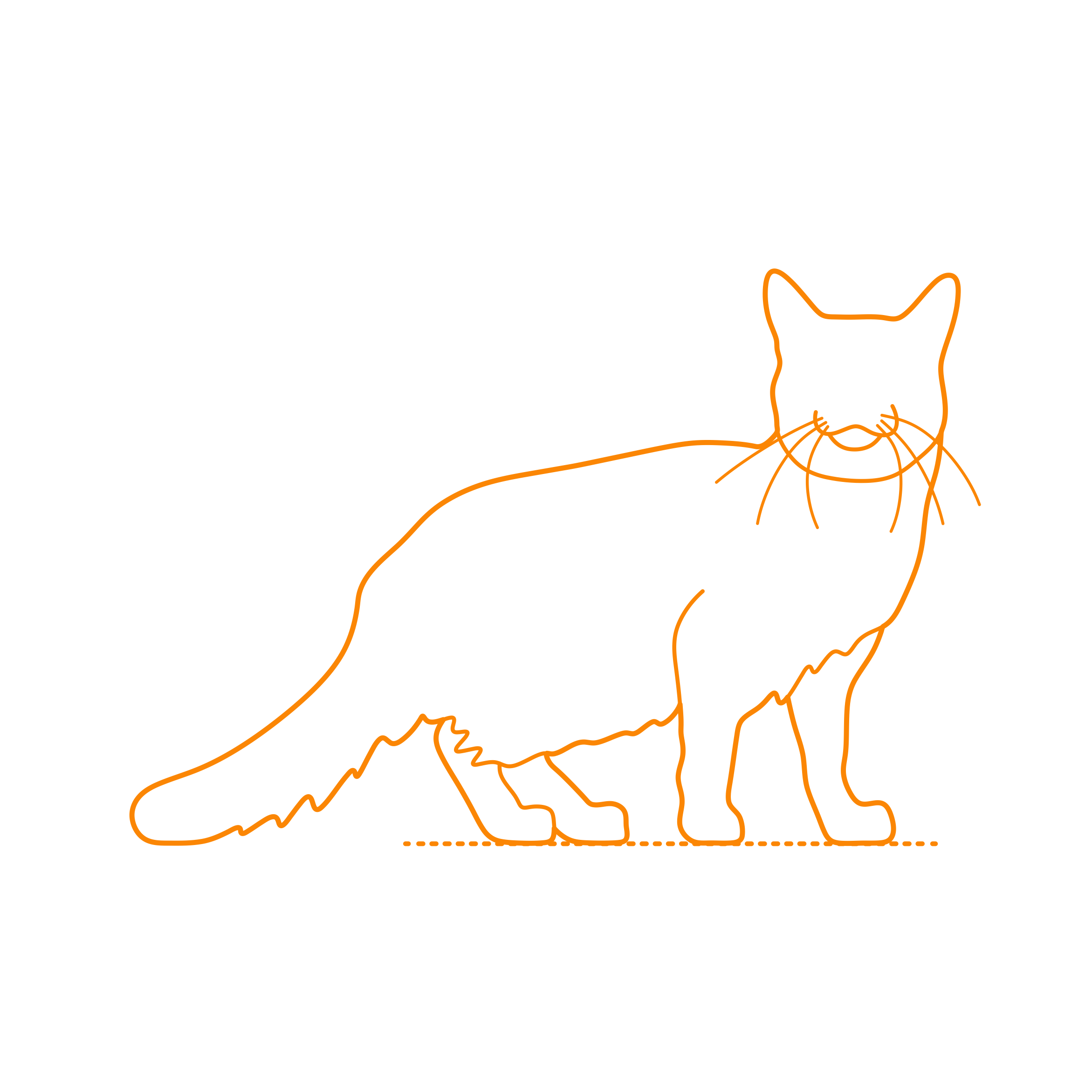 Animals Cats Somali Cat Sketch Style Svg Vector Free Vectors
